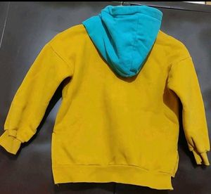 Gold Yellow Winter Hoodie For 4- 5 Year Boy