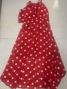 Red Polka Dot Dress for 9-10 year girls