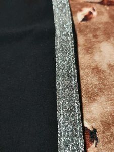 Black Skirt with Silver glitter Stripe