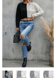 Two-Tone Long Sleeve Top