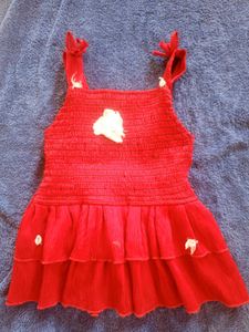 Red Frilled Dress