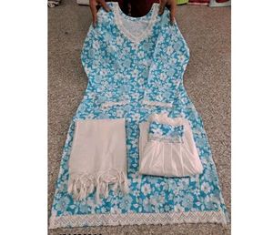 Khadi Cotton Kurta Set For Women