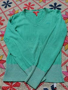 Esprit Green V-Neck Sweater