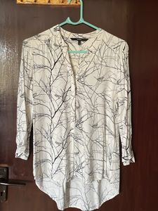 White printed top