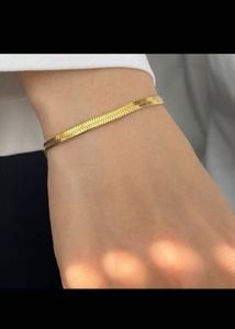 Gold Herringbone Bracelet