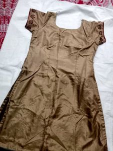 Tan Colour Kurta With Heavy Sequence