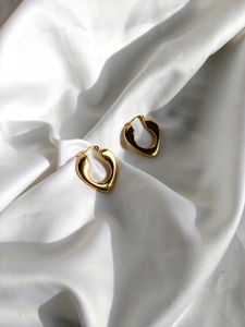 Gold Heart Hoop Earrings