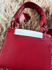 Elegant Red Over Coat+ Bag Free