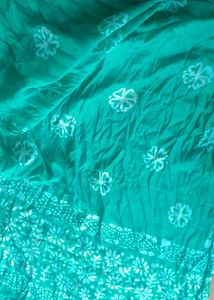 Teal Floral Print Fabric