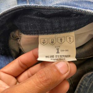Distressed Wash Jeans
