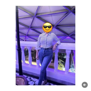 Zara Striped Crop Button-Down Shirt