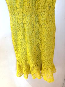 Halter Neck Beautiful  Lace Mini Dress