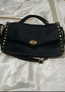 Chloe Black Leather Studded Handbag