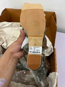 PAIO Olive Green Tie Up Heels