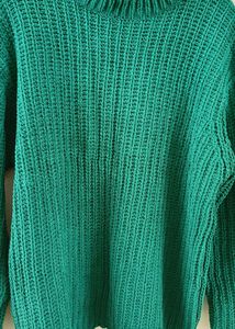 Forest Green Relaxed Crewneck Sweater