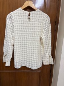 Houndstooth Print Top