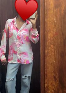 Pink Swirl Print Shirt