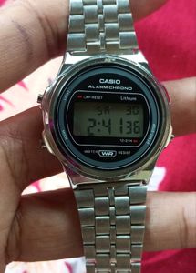 Casio Digital Orignal Silver Vintage Round Dial
