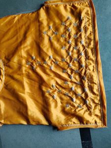 Mustered Color Rajputi Dress