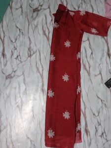 Floral Red Kurta m size