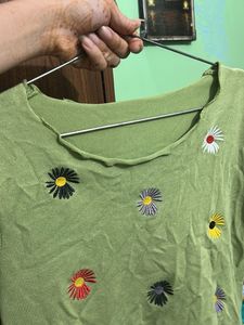 Green Floral Tee