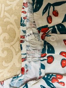 Beautiful White Cherry Printed Top