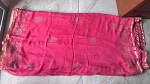 Rani Pink Golden Sequin Saree