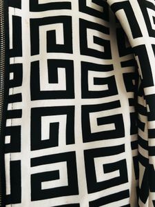 Geometric Printed Monochrome High Neck Cordset
