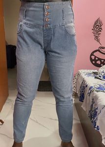High-Waist Denim Jeans