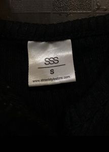 Black Crop Top ( Size- S )