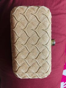 Rust Color Shimmery Clutch