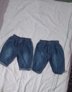 Kids Denim Capri Pants - Size Unknown