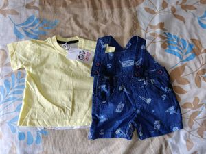 Baby Girl/Boy  Dungaree Set 6-9 m