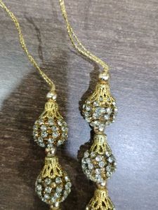 Golden Metal Blouse Danglers