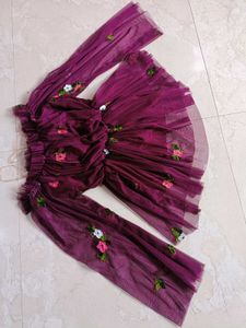 Purple Floral Off-Shoulder Dress