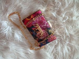 Floral Clutch with Chain