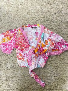 Floral Print Crop Top