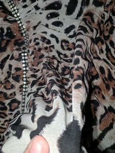 Tiger Print Top In Good Condition