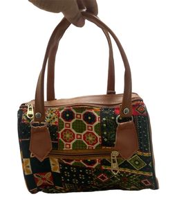 Patchwork Handbag with Handles