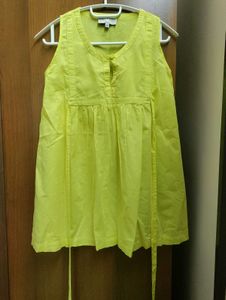 Bright Yellow-Green Sleeveless Cotton Top