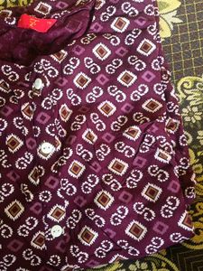 Patterned Purple Top