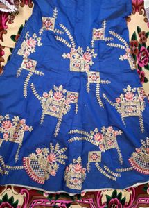 Blue Lehnga Choli Three Piece.Like New