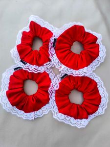 White Lace Scrunchies