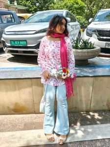 Floral Print Short Kurti