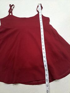 Maroon Peplum Top