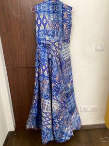 Flary Abstract Print Gown