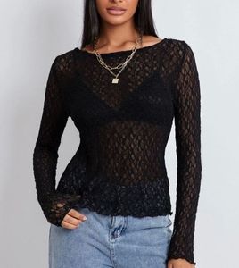 Elegant Black Lace Top
