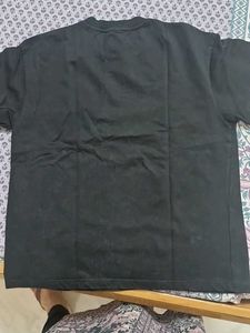 ADHD Cropped Oversized Black Tee 240gsm