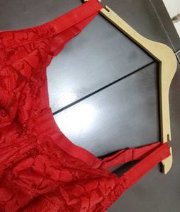 Red 🔴Lace Net Bra For 46 Bust