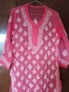 Original Chikankari Kurti With Cotton Inner